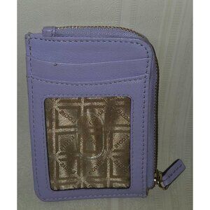 Lodis Leather purple Catalina Card Stacker Zippered Compartment RFID Protection